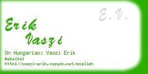 erik vaszi business card